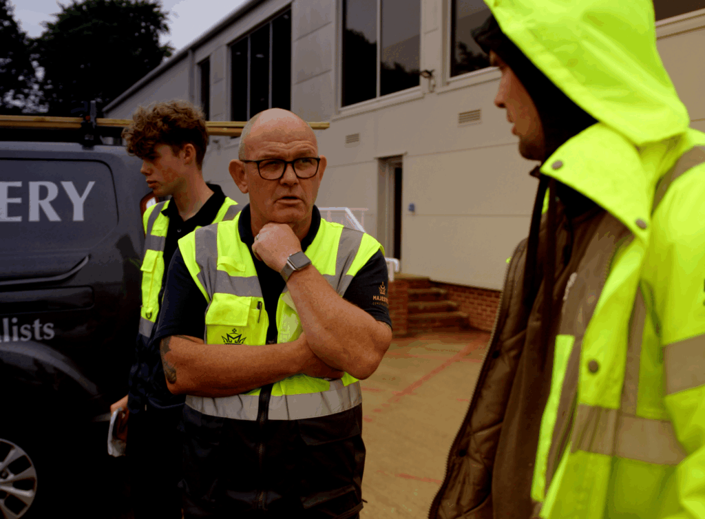 Majestic Construction owner Lee Marsden on site