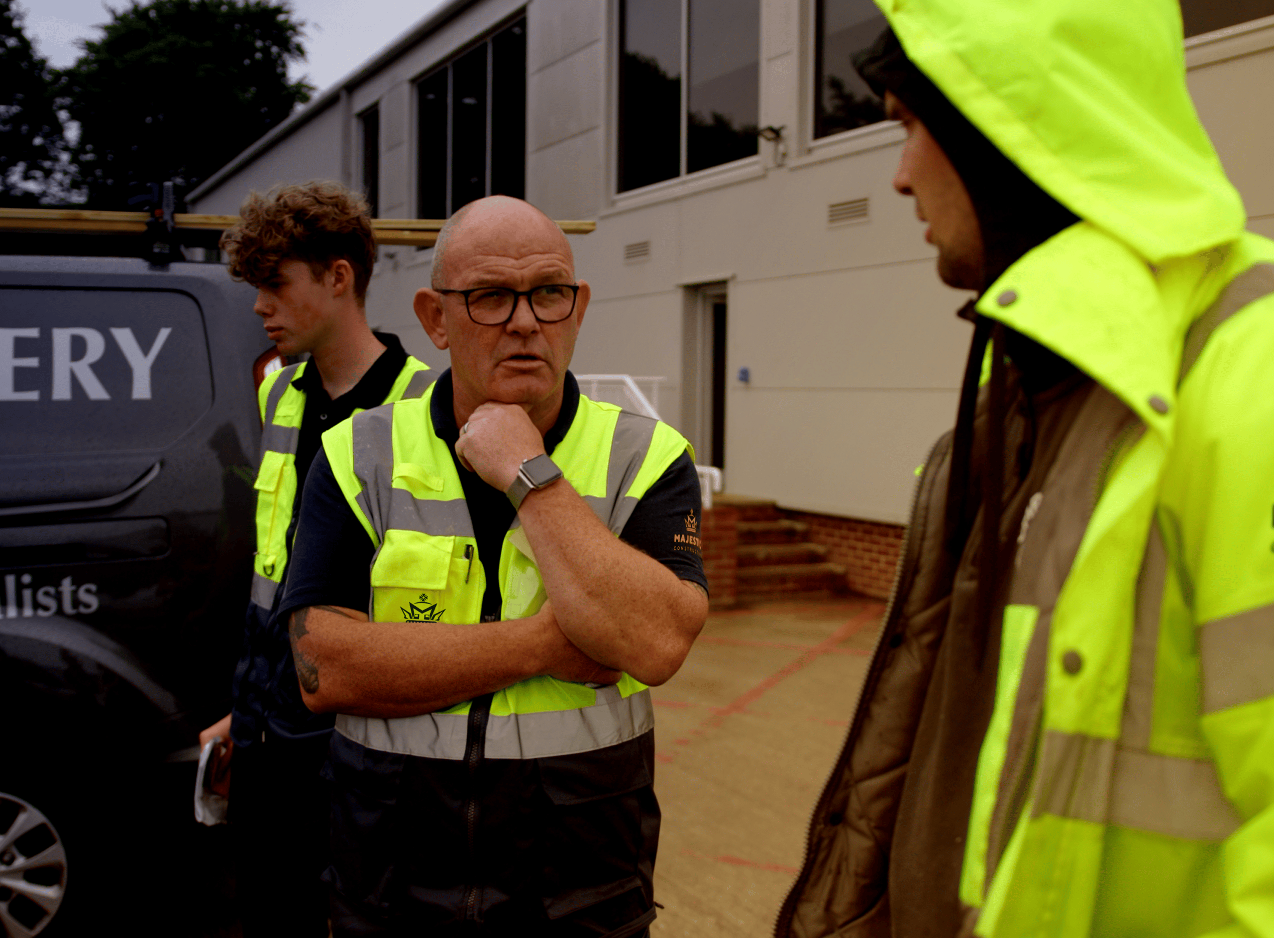 Majestic Construction owner Lee Marsden on site